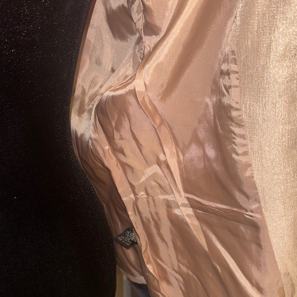 Adrianna Papell Shimmering Cream Blazer with Bow Accent - Picture 15 of 16